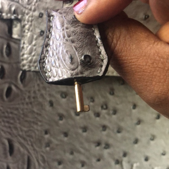 Elegant Gray Crocodile-Embossed Handbag(Ashley Hordge) - Picture 11 of 17